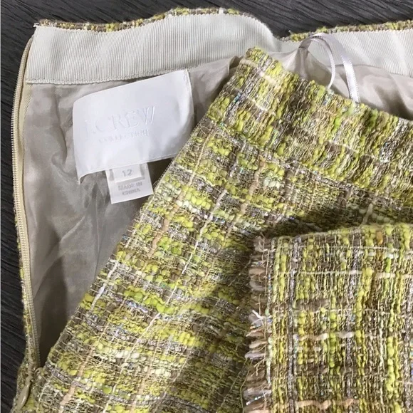 J Crew Skirt tweed skirt size 12 with iridescent threads - Picture 3 of 4